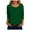 Dark Green, variant on felwors 3/4 Length Sleeve Womens Tops Casual Loose Fit Crewneck T Shirts Cute Solid Three Quarter Length Tunic Tops Dark Green, XXL