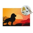 thumbnail image 4 of XMXY Woven Placemats Set of 6 PCS, Sunset Lion Shadow Table Mats Washable Heat Resistant Placemats, 4 of 6