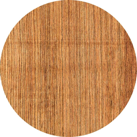 Ahgly Company Indoor Round Abstract Orange Modern Area Rugs, 5' Round