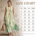 thumbnail image 7 of Xixirimido Green Tree Leaf Print Women Casual Dresses Maxi Summer Sundress Sleeveless Loose Fit A Line Long Dress with Pockets Beach Vacation Outfits, 4X-Large, 7 of 7