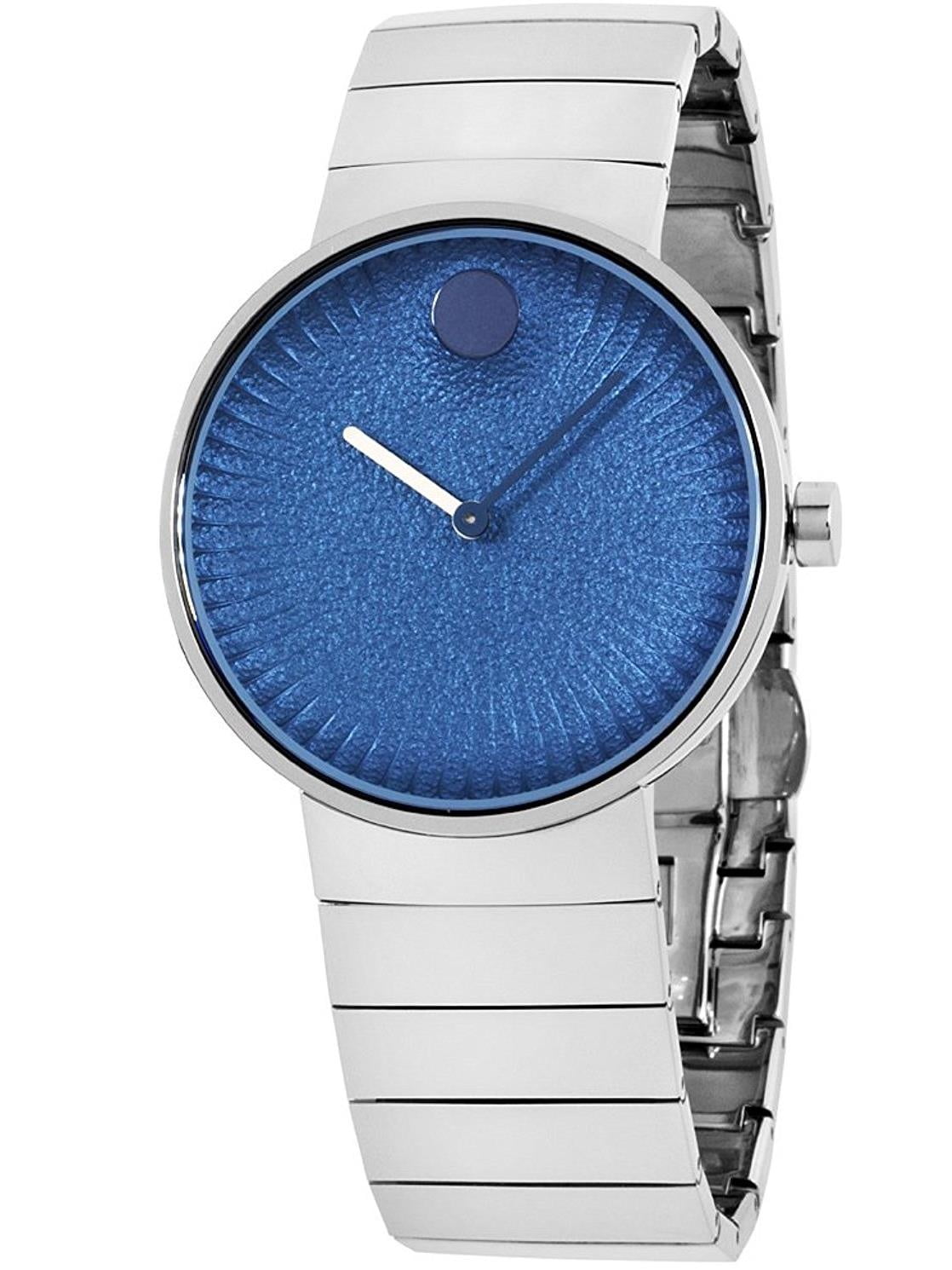 Movado Men's 40mm Steel Bracelet & Case Sapphire Crystal Quartz Blue