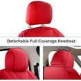 thumbnail image 2 of Car Seat Cover for Cadillac XTS 5 Seats, Deluxe PU Leather Auto Front Rear Cushion Protector Full Set for CT6 DTS SRX Red, 2 of 12
