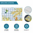 thumbnail image 6 of Forsythia Flowers Placemats Set of 12, Spring Yellow Floral Hummingbird Blue Plaid Placemats for Dining Table, Place Mats for Kitchen Tabletop, Waterproof Wipeable Dining Table Mats Set, 6 of 9