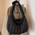 thumbnail image 1 of Mujer Puffer Sling Bag Casual Puffy Tote Bag Solid Messenger Bag Bolsa de viaje de trabajo, 1 of 9