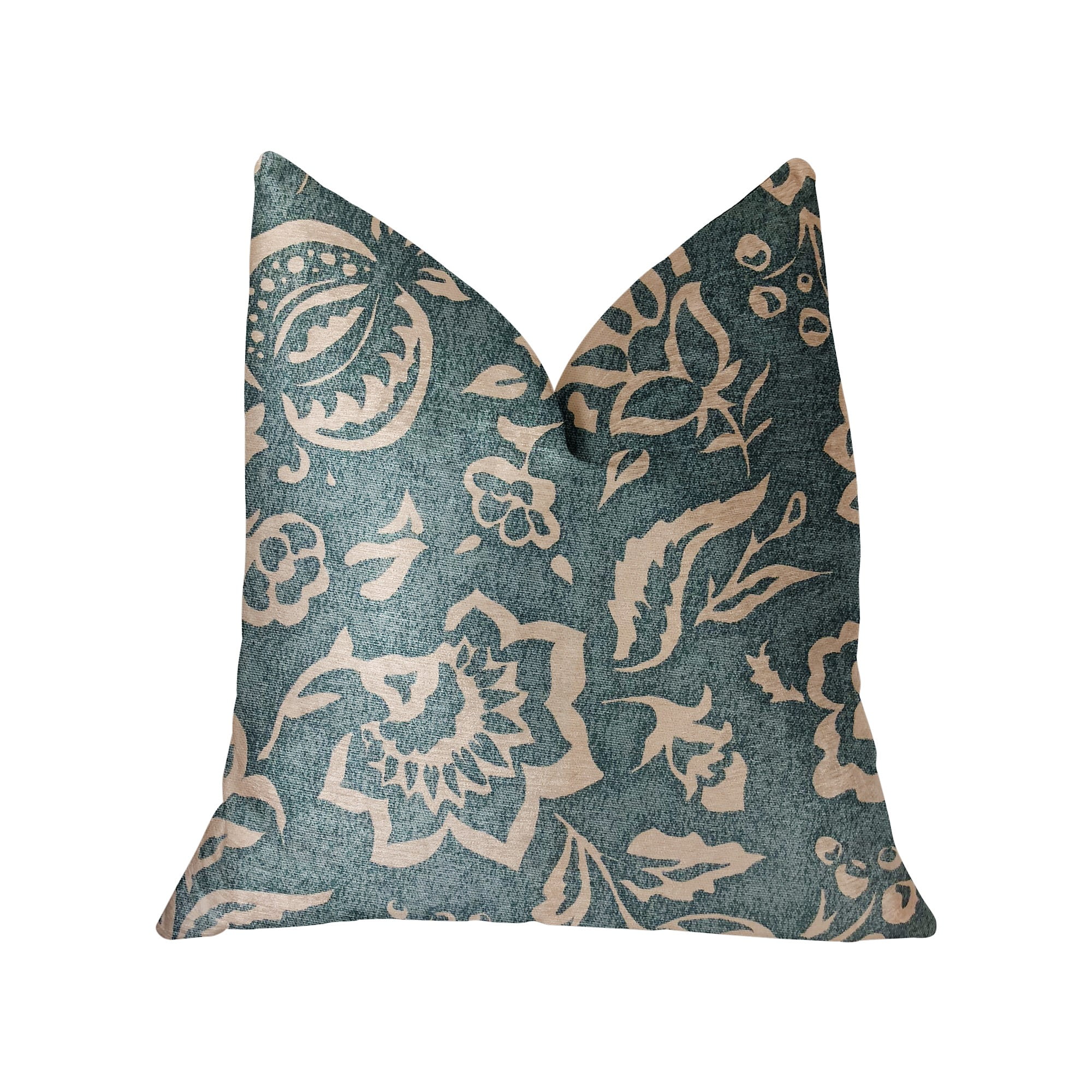 Blue and Beige Luxury Throw Pillow 20in x 36in