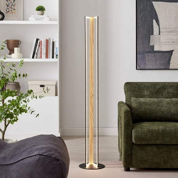 Floor Lamp Iron  Wood