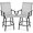 Grey, variant on CHAUKY Set of 2 Swivel Barstools, Bar Height Outdoor Chairs, 360 Rotating Patio Bar Stools w/All-Weather Mesh, 300lb Capacity - Black