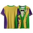 thumbnail image 6 of Uootdi Womens Mardi Gras Festive Tops Crew Neck Funny Graphic Tuxedo Short Sleeve T Shirt Tropical Holiday Vacation Novelty Shirts Gift, 6 of 8