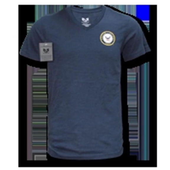Military V-Neck Tee, Navy, Navy, 2X