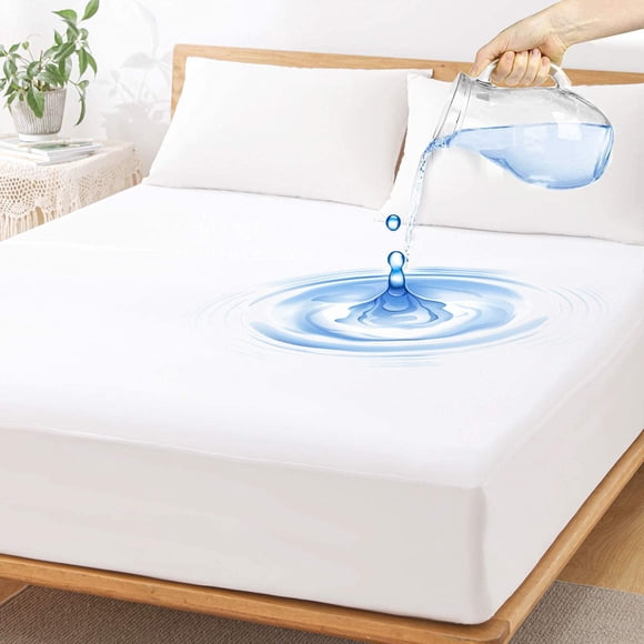 Protector de colchón impermeable Softhour Twin XL, paquete de 2