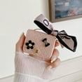 thumbnail image 2 of Mini Bag Compatible with Airpods Pro (2019),Airpods Pro 2 (2022),AirPods 3rd,2nd,1st Generation Case for Women,Cute Leather Cover with Crossbody Strap (Pink), 2 of 10