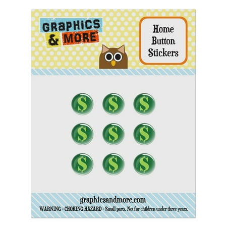 Dollar Sign Money Home Button Stickers Set Fit Apple iPhone iPad iPod (Best Ipad For The Money)