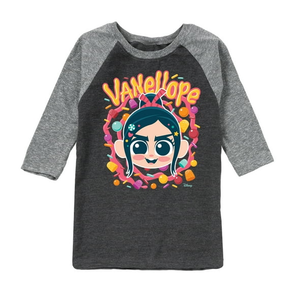 Disney Wreck It Ralph - Vanellope & Candy - Toddler & Youth Raglan Graphic T-Shirt