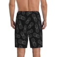thumbnail image 3 of Kdxio White Pineapples Print Mens Sleep Shorts Bottoms Soft Comfy Pajama Wear Pants with Drawstring Pockets, 3 of 7