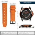 thumbnail image 5 of F.ZEGAO Waterproof Watch for Swimming, Military Watches for Men, Outdoor Analog Watch Men with Calendar Orange, 5 of 7