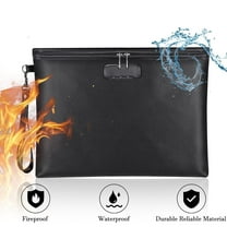 KANCOKIT Fireproof Money Bag with Lock, 14.2"x 10" Waterproof Safe Fire Proof Documents Bag for Cash, Important Paper, Jewelry, Tablet and Other Valuables