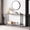 41" Rustic Grey, variant on Modern 31" Console Table, Narrow Entryway Table with Fluted Glass Shelf and Metal Frame, Slim Sofa Table Behind Couch for Living Room, Hallway, Foyer, Gold