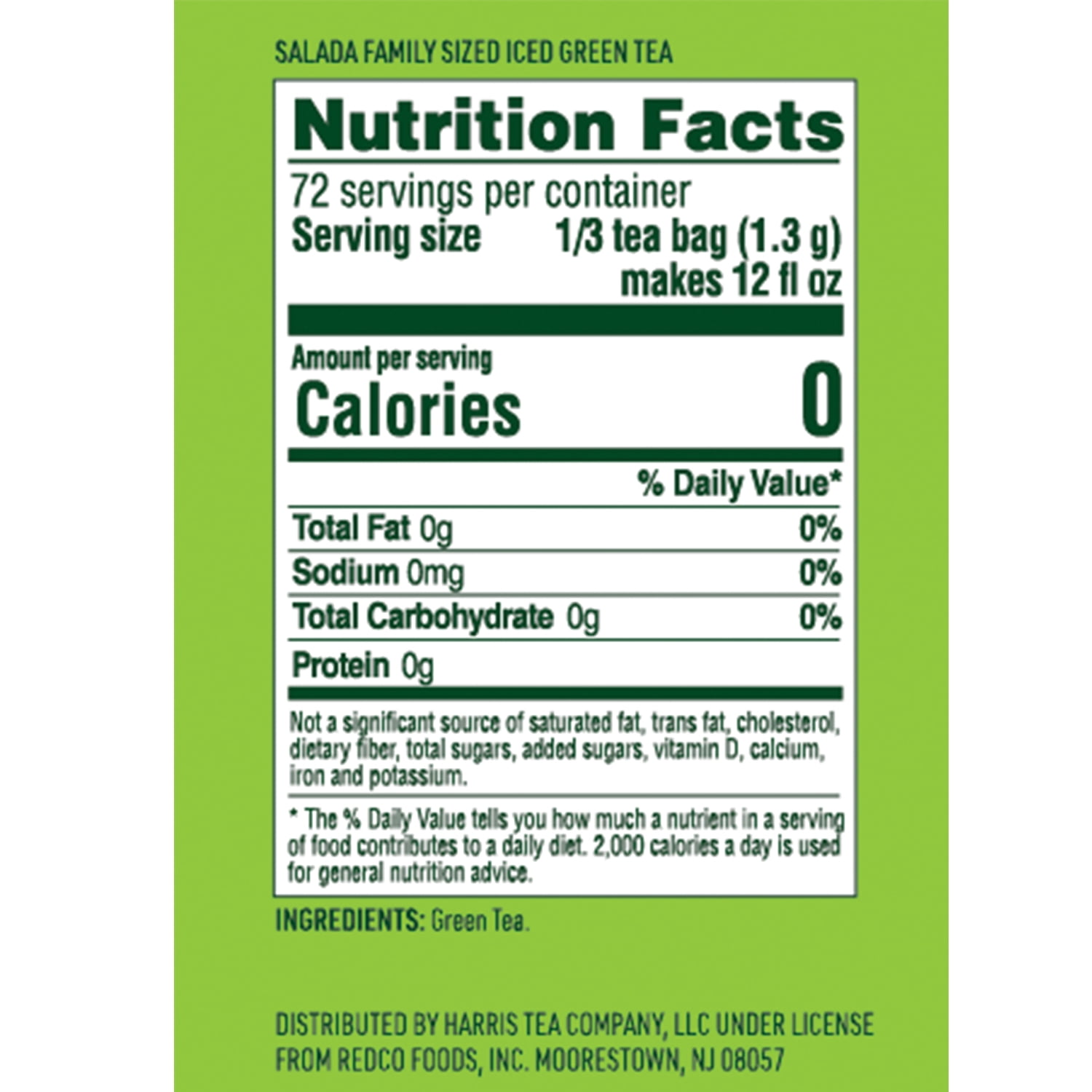 Salada Family Size Pure Green Tea for Iced Tea 24 Tea Bags Pack of 12 Refreshing Brewed Hot Served Cold Iced Tea