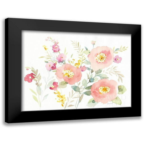 Nai, Danhui 14x12 Black Modern Framed Museum Art Print Titled - Watercolor Jewels II