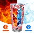 thumbnail image 6 of Fotbe French Bulldog Face Pattern 20 oz Tumbler Stainless Steel Vacuum Insulated Coffee Ice Cup Double Wall Travel Flask Leak-proof Coffee Cup-Straw Three-piece Set, 6 of 8