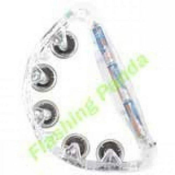 Fun Central G232 LED Tambourine 8 Inch - Clear