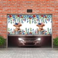 thumbnail image 3 of 16X7FT Independence Day 4th of July Garage Door Decorations American Flag Funny Highland Cow Flowers Leaves Patriotic Star Garage Door Cover Veterans Memorial Birthday Party Outdoor Garage Party Decor, 3 of 5