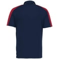 thumbnail image 3 of Augusta Sportswear B09634593 Mens Two-Tone Vital Polo T-Shirt, Navy & Scarlet - Small, 3 of 5
