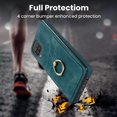thumbnail image 4 of Feishell Fit for Samsung Galaxy A12 5G Case with 360° Rotatable Ring Holder,Shockproof Drop Resistant Premium Plain PU Leather Soft TPU Card Slots Kickstand Back Protective Phone Case,Blue, 4 of 8