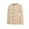 thumbnail image 2 of yoeyez Womens Fleece Lined Sherpa Jacket Trendy Plus Size Winter Lamb Thick Warm Coats Lapel Button Down Furry Outerwear, 2 of 7
