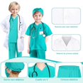 thumbnail image 2 of Disfraz De Doctor Personaje Infantil,Disfraz De Doctor Lab Cosplay Con Accesorio,Adecuado Para Cumpleaños,Fiestas,Navidad,Disfraces De Halloween,Regalos Para Niños Y Niñas. (Verde-120CM), 2 of 3