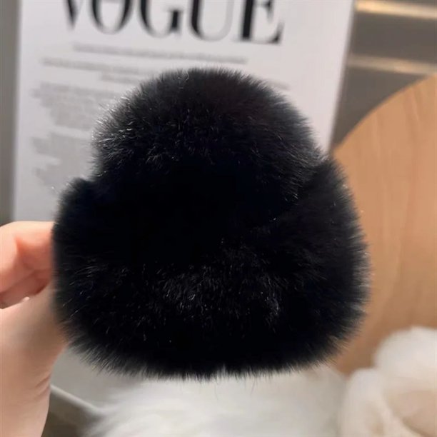 YHJ New Rabbit Hair Square Plush Hair Clips Ponytail Cute Crab Hair Clip Winter Hair Clip for Girl Shark Clip Hair Accessories