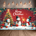 thumbnail image 1 of Festive Design Merry Christmas Santa Claus Decoration Holiday Backdrop for Party Celebration Home Indoor Festivity, 1 of 5