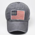 thumbnail image 4 of Gorra de béisbol Ptduabenlu con bandera de EE.UU. bordada y ajuste de algodón, 4 of 7