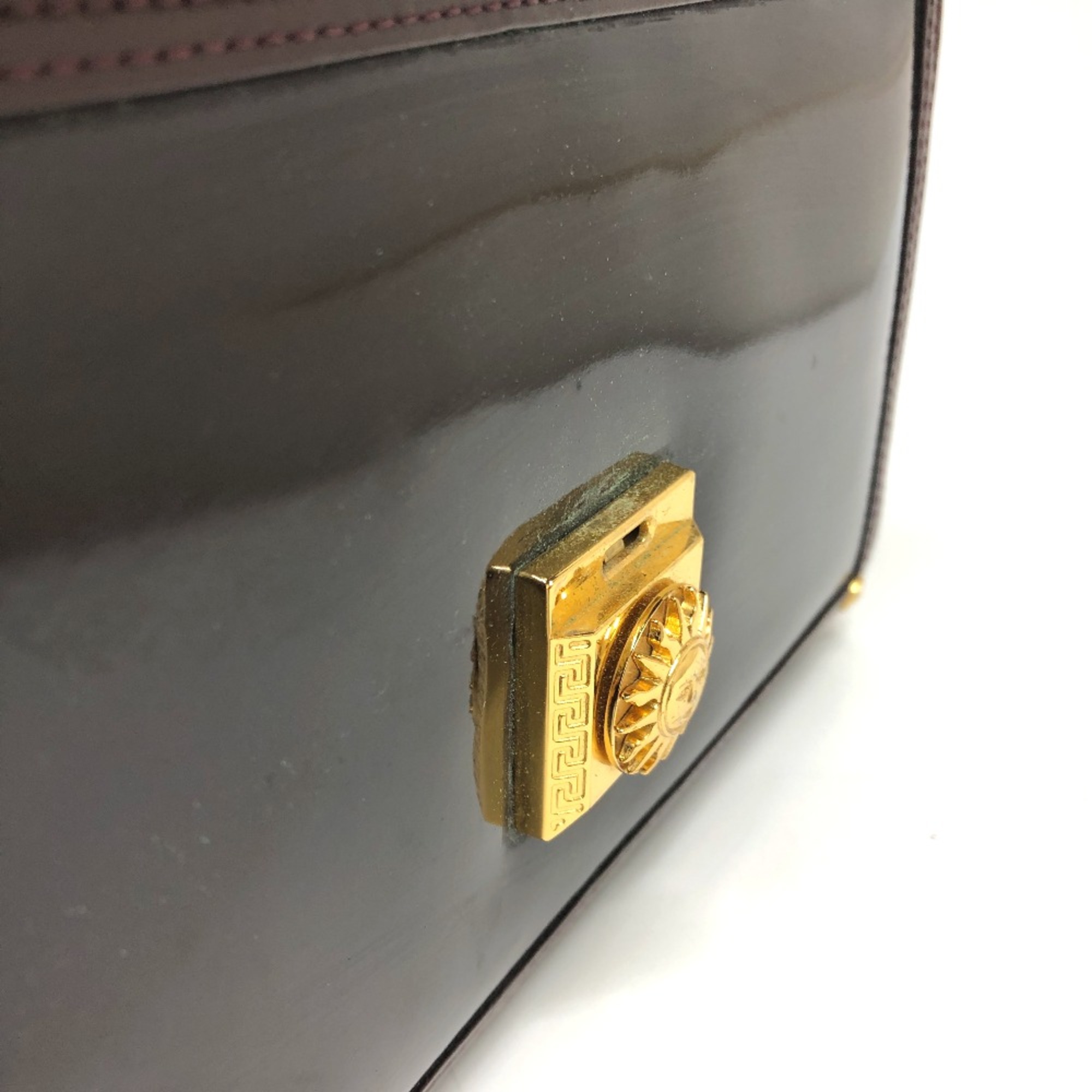 Versace vintage Vanity Bag Handbag Bag Backpack Hand Bag Purple Based Pre-Owned Versace vintage Vanity Bag Handbag Bag Backpack  main image 2