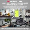 Monster Heavy Duty Power Strip Surge Protector, 8 PlugIns, 2 USB Ports