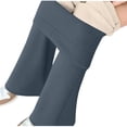 thumbnail image 6 of Floleo Girls Winter Fleece Lined Flare Yoga Pants High Waisted Stretchy Thermal Leggings Casual Activewear for School Daily Wear and Sports Activities, 6 of 9