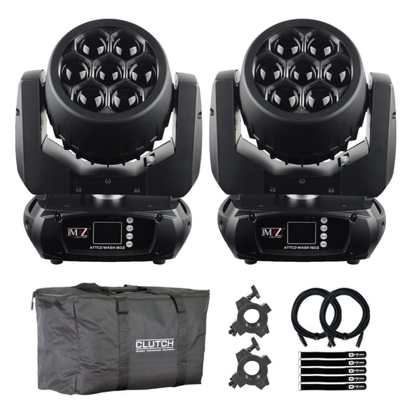 JMAZ Lighting JZ3008 Attco Wash 150Z RGBW 210W LED Moving Head 2-Pack with Bag Package