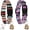Vibrant Color, variant on 2 Pack Goat Collars with Bells, Sheep Grazing Copper Bells and Adjustable Nylon Collar Set Loud Bronze Bell Small Farm Animal Sheep Cow Accessories(Blue, White,Plaid Pattern)
