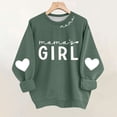 thumbnail image 2 of Mujeres de Manga Larga Tops de Moda Informal Impreso Suelto de Manga Larga Blusa Cuello Redondo sin Capucha Sudaderas Suaves Cómodas Cuatro Estaciones, 2 of 6
