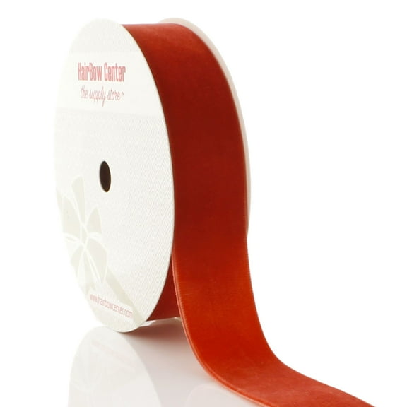1" Velvet Ribbon 765 Burnt Orange 5 Yard