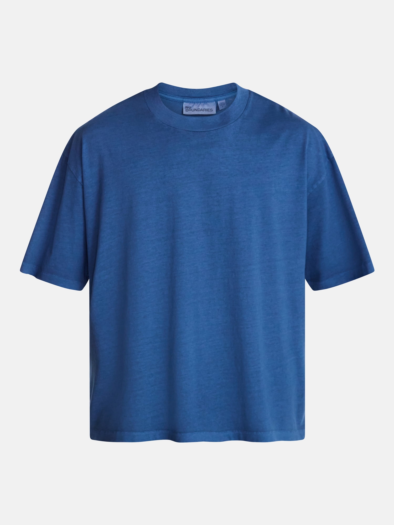 No Boundaries Cotton Oversized Cropped Tee with Short Sleeves, Men's and Big Men's XS-5XL