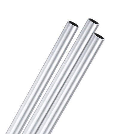 Uxcell 3-Pack 6063 Aluminum Round Tube, 9mmx11mm(IDxOD) 300mm Length Straight Tubing