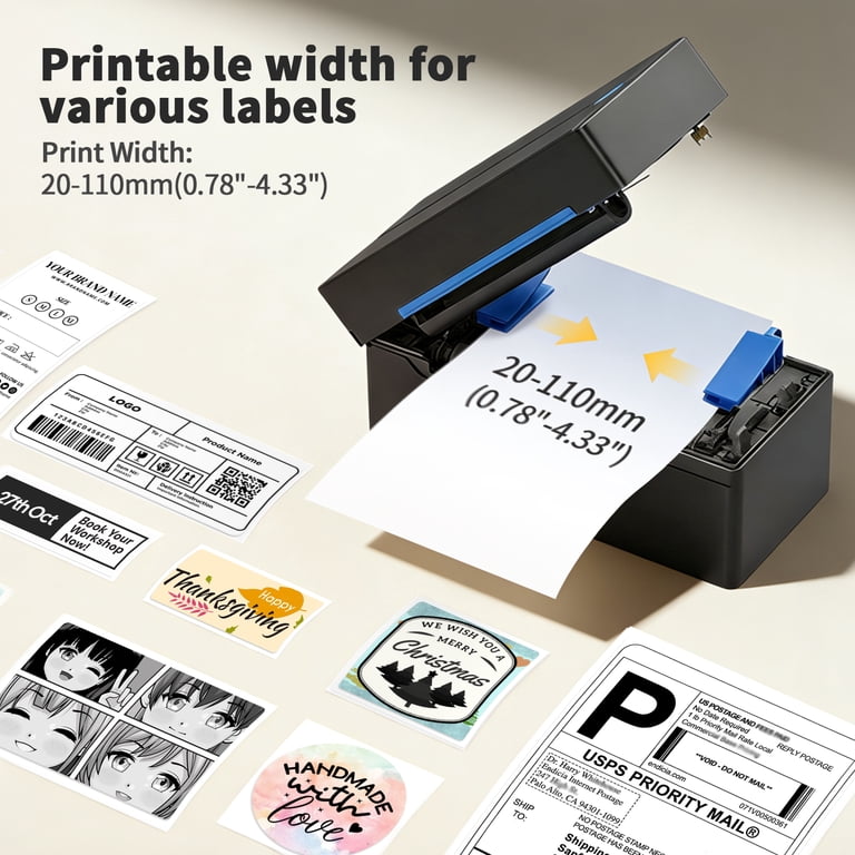 HKHKPI Thermal Shipping Label Printer, 4x6 Bluetooth photo 3