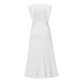 thumbnail image 4 of Gspmoly Robe pour Femmes, Robe Plissée Aguichant en Chiffon Élégante et Ajustée Unie à la Mode pour Femmes, Robes de Cocktail pour Femmes Cadeaux de Vacances, 4 of 8