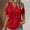 Red, variant on Women's textured pleated cold shoulder blouse, V neck crochet lace detail short ruffle sleeve casual top for work school and weekend casual outings, Hot Pink M