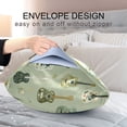 thumbnail image 4 of Yayeee Pillowcase King Size Set of 2 Satin Wrinkle Resistant Envelope Pillow Case, Green Floral Guitar Pattern, 4 of 8