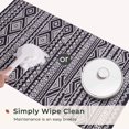 thumbnail image 6 of Bohemian Bath Mat Soft Boho Bathroom Mat Non-Slip Quick Dry Bath Rugs Thin Washable Shower Floor Mats with Super Water Absorbent Layer & Rubber Backing, 20"x32", Black & White, 6 of 6