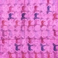 thumbnail image 1 of Ahgly Company Indoor Square Abstract Pink Modern Area Rugs, 5' Square, 1 of 4