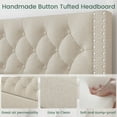 thumbnail image 6 of Breltam Platform Bed with 4 Storage Drawers, King Size Tufted Bed with Upholstered Headboard, Beige, 6 of 12