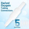 thumbnail image 5 of Swivel Oxygen Tubing Connectors 5 - Pack - Oxygen Therapy, Cannula Connector Compatible with Standard Oxygen Tubing, Ideal for Home and Medical Use, 5 of 8